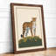 Alert Leopard Botanical - Framed Print-1785038610-1785038614