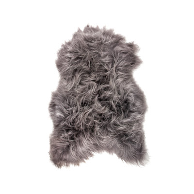 Tapis gris en peau de mouton Algernon