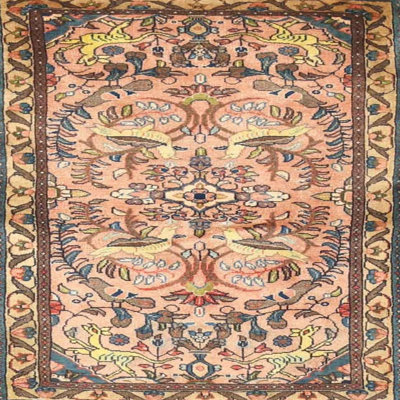 Tapis traditionnel beige/vert/crème