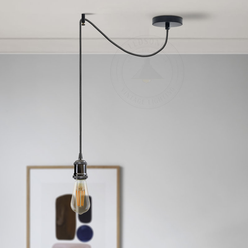 Roseta 1 - Light Single Pendant, Yes, Shiny Black