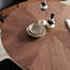 Table de salle à manger ronde à motif noyer-1510499821
