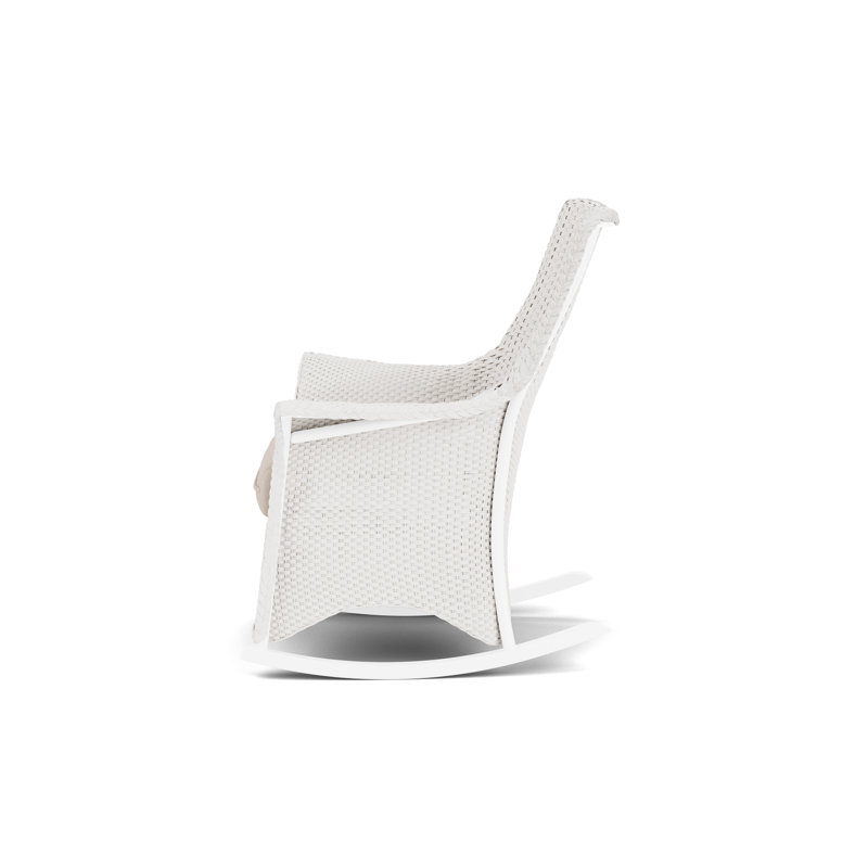 Mandalay Outdoor Rocker Chair, Canvas Birdseye Sunbrella® Canvas, White