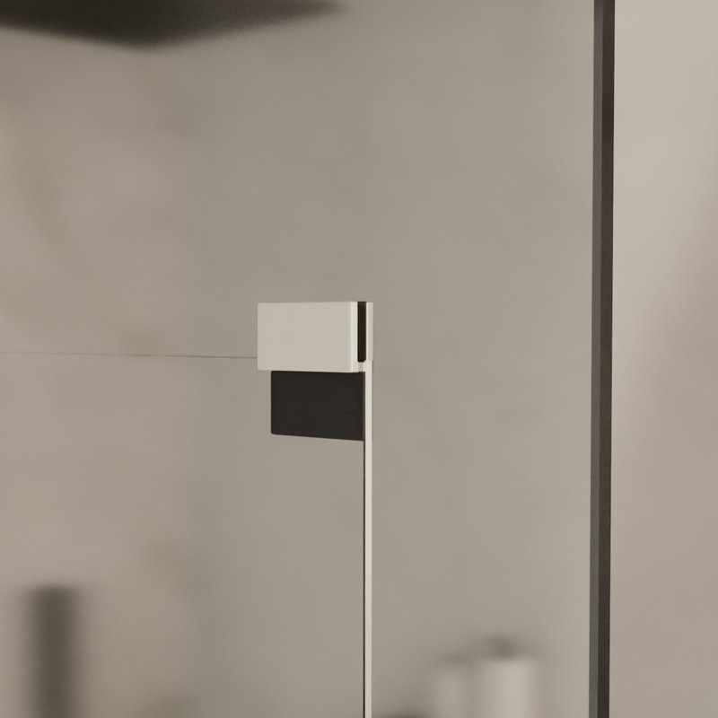 Butoir de porte carré Brixwell S12DS1BN pour finition en nickel brossé de 1/2 po d'épaisseur, Nickel brossé