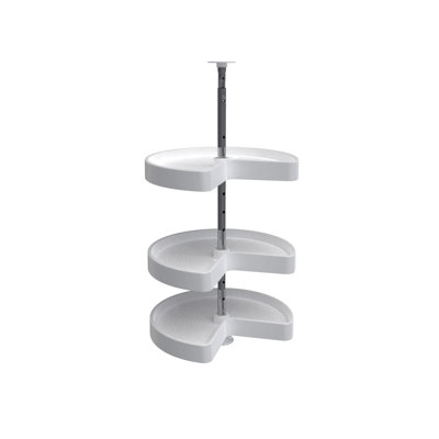 Rev-A-Shelf Polymer Kidney 3-Shelf Lazy Susan for 31" H Corner Wall Cabinets