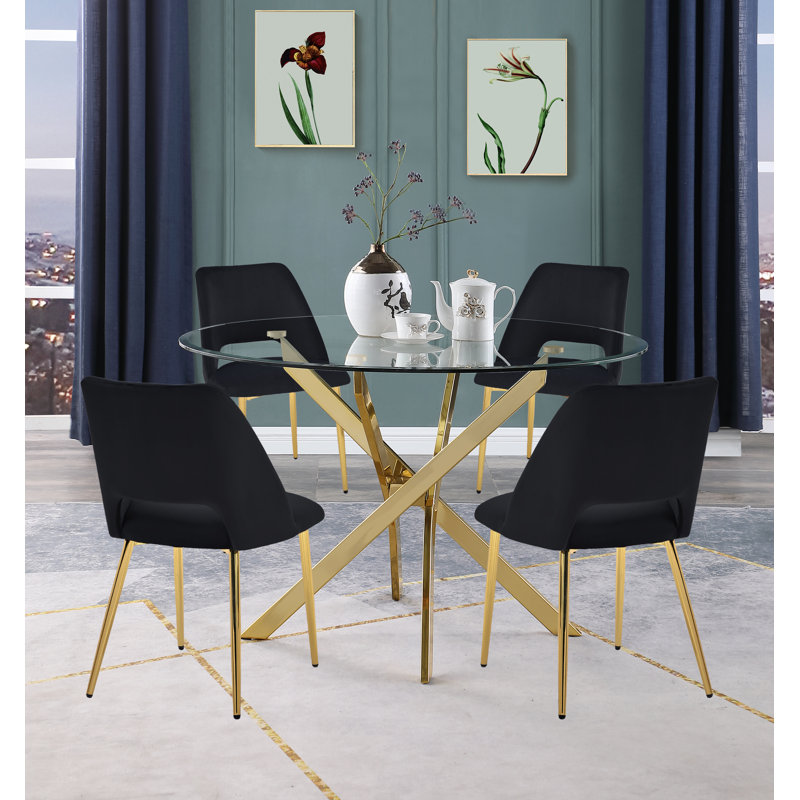 Ensemble repas pour 4 personnes, Noir