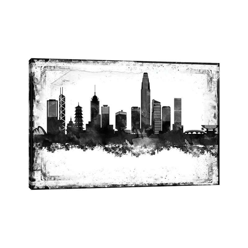 Hong Kong Film by WallDecorAddict - Wrapped Canvas Gallery-Wrapped Canvas Giclée, 20.32cm H x 20.32cm W x 1.905cm D