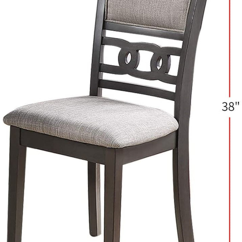 Ensemble de salle à manger contemporain avec table ronde et quatre chaises d'appoint, alliant élégance et confort