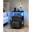39.6cm W Steel Bedside Table