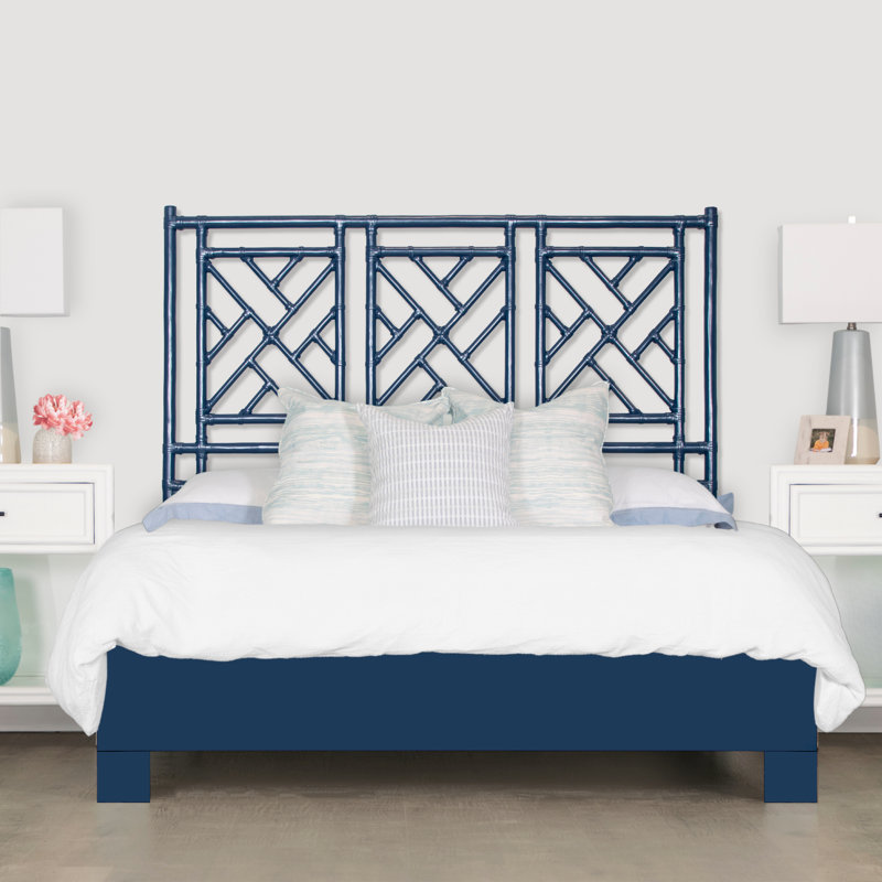 Lit standard Chippendale, Bleu marine, Grand
