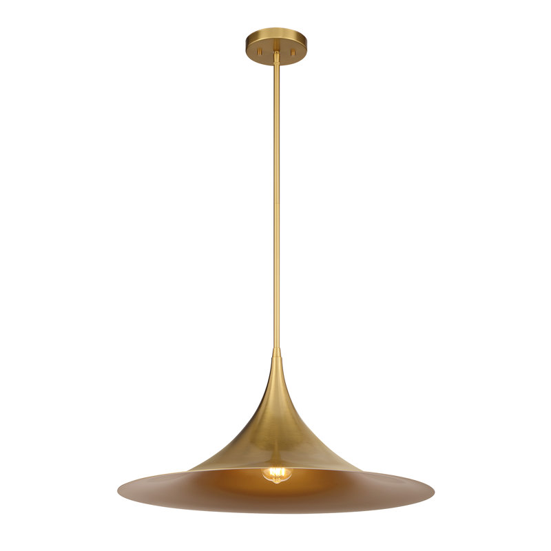 Luminaire suspendu 1 lumière Savdin House, Laiton chaleureux
