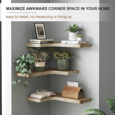 Thurnau 3 Piece Corner Floating Shelf