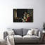 Jeune fille interrompue dans sa musique, vers 1658-1669. Estampe d'art mural abstraite et contemporaine traditionnelle.-1628400148