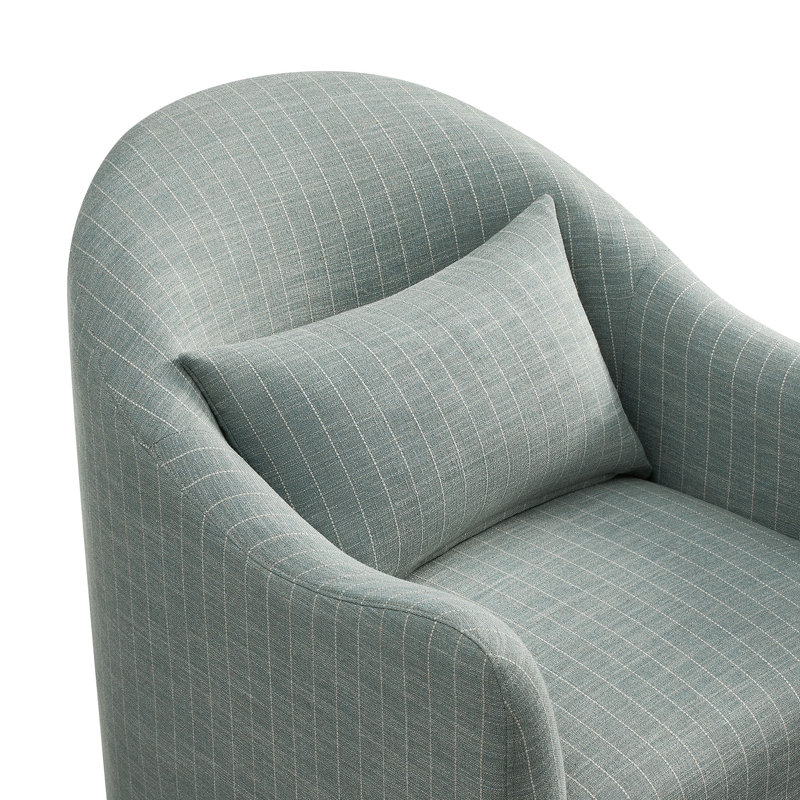 Fauteuil d'appoint rayé bleu spa Gaddis