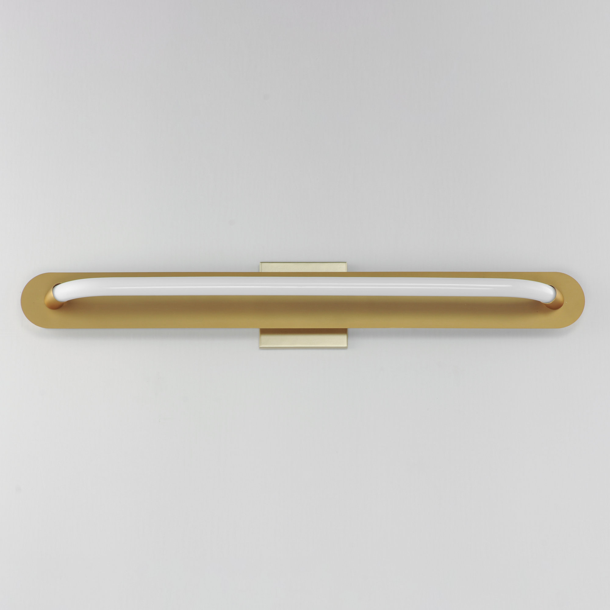 Deiontay Single Light Steel Dimmable LED Flush Mounted Sconce, 3.25" H x 30" W x 4" D, Polished Chrome