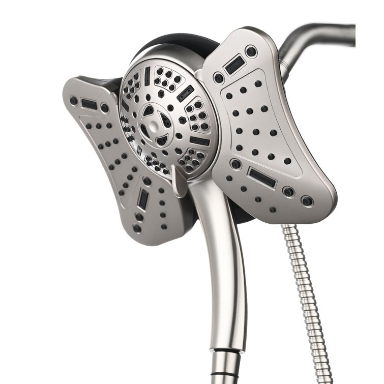 2.5GPM Shower Head With Handheld Spray Combo – 2-In-1 Rainfall Shower Head & High-Pressure Handheld Spray, 9 Spray Modes, Detachable With 60-Inch Hose