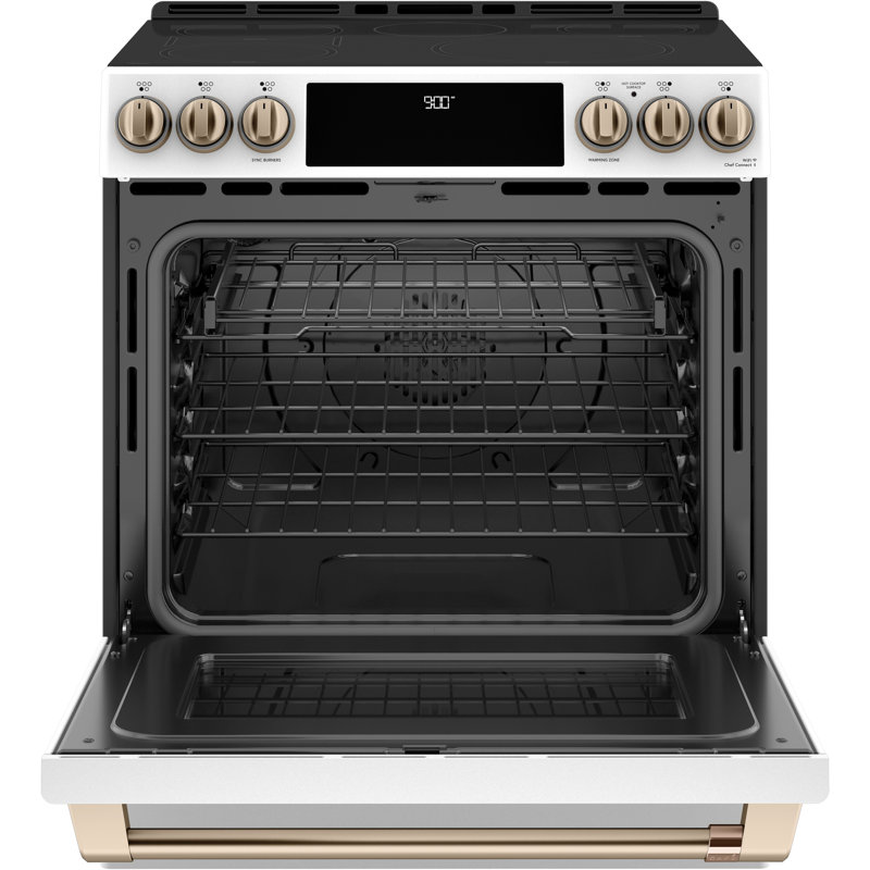 Matte White 30" Induction Range with Warming Drawer