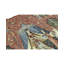 Hand-Knotted High-Quality Rust and Green Area Rug