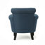 Fauteuil club de luxe en tissu - Design incurvé élégant, garniture cloutée, pieds en bois de bouleau