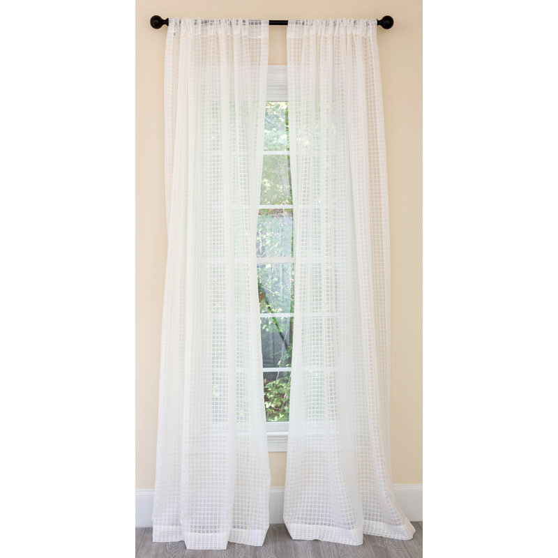 Renna Sheer Curtain Single Panel, 52" W x 84" L