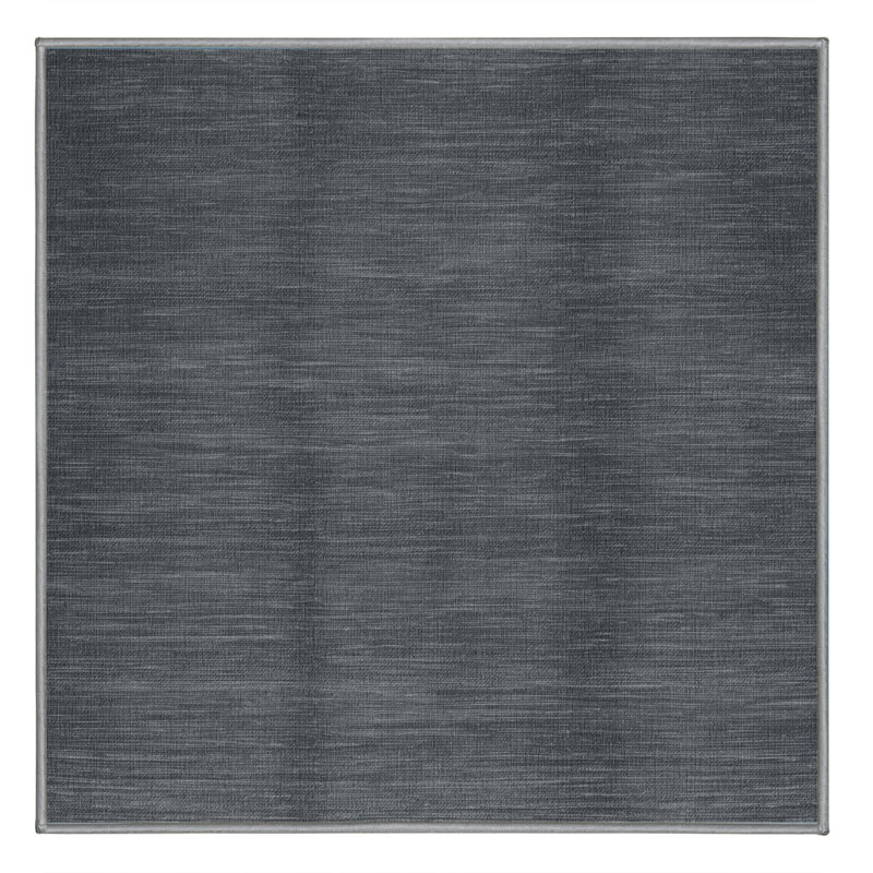Machine Washable Solid Gray Area Rug, Square 6'
