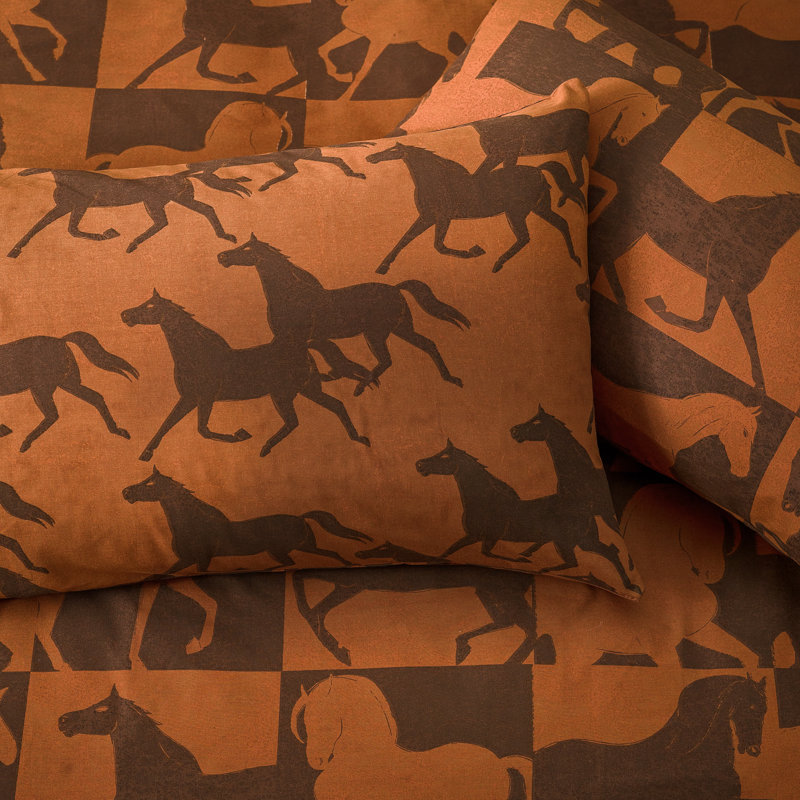 Herve Duvet Cover Set with Pillowcases Included, Orange, King Duvet Cover + 2 Standard Pillowcase