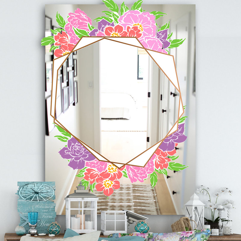 Miroir décoratif efflorescent, H 39,4 po x l 29,5 po