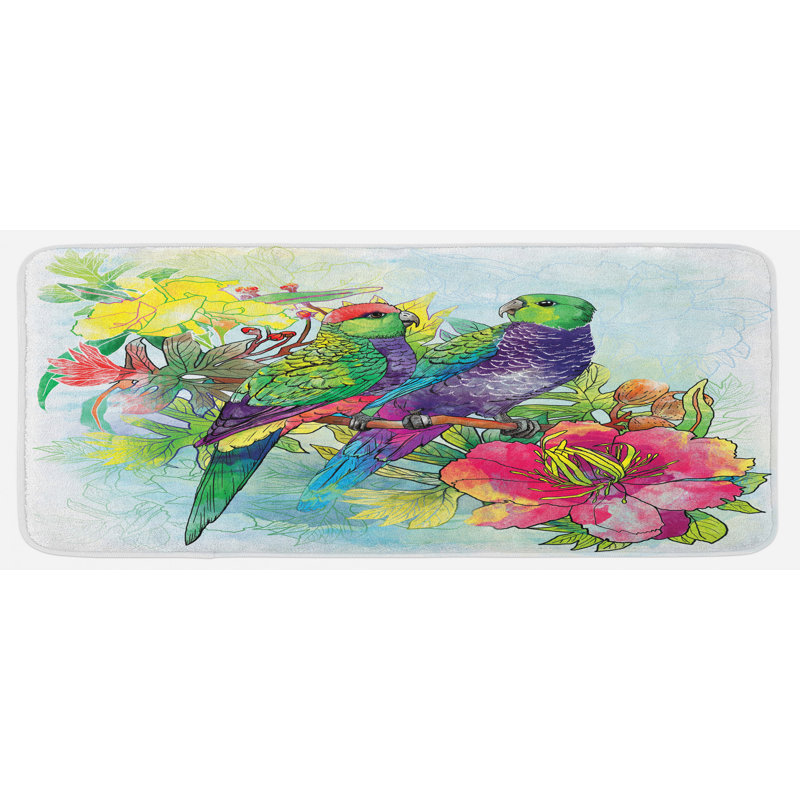 Tapis de cuisine perroquet