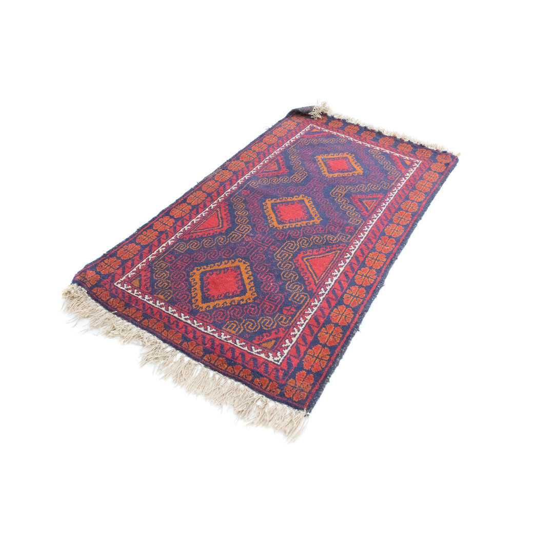 Hand Knotted Wool Blue Indoor/Outdoor Rug