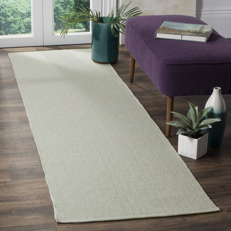 Dryden Hand Woven Cotton Geometric Rug, Runner 2'3" x 8'
