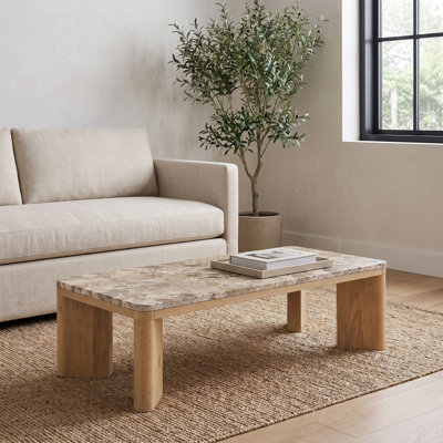 Calia Coffee Table with Marble Top