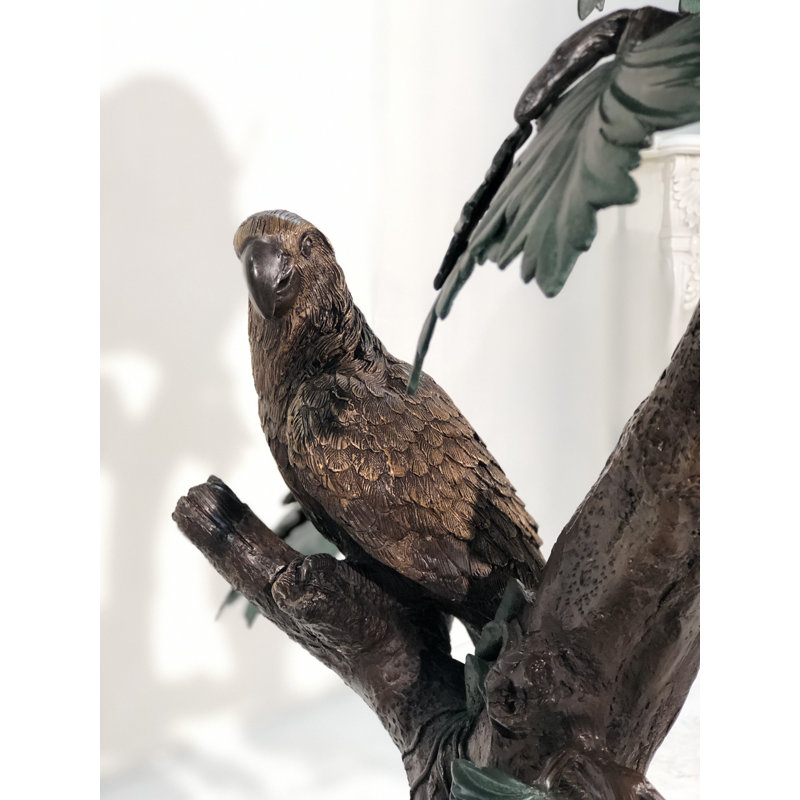 Bronze Parrot Mailbox Sculpture