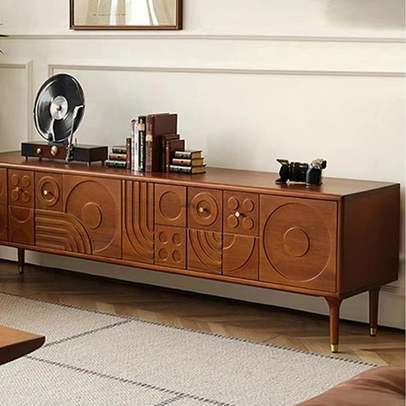 Meuble télé Creative French, H 22,44 po x L 70,87 po x l 17,72 po, Bois massif