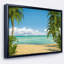 "palmiers à caraïbes beach" , reproduction de photo encadrée sur toile tendue mer-26670486