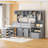 Jazhari Multifunctional Loft Bed with Stair, Desk, Cabinet and Wardrobe-698037555-698660265