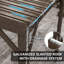 Pergola murale de terrasse avec toit en acier galvanisé incliné-114253239-119606717