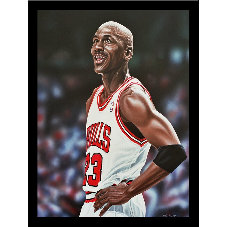Buy Art For Less 'Michael Jordan Chicago Bulls' Print Poster by Darryl  Vlasak Framed Memorabilia Wayfair Canada