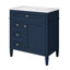 Meuble-lavabo moderne bleu avec lavabo 30 po et 2 tiroirs pour lavabo de rangement avantageux, roman