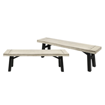 Wood Slat Panel Bench, Grey, To Mild Weather, 63 Inches Wide X 17.25 High Bench In Grey Wood, With Charming Panels, 64.82 Long