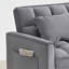 Canapé-lit convertible 3 en 1, inclinable, inclinable simple, convient aux petits espaces avec dossier réglable noir gris foncé-241952550