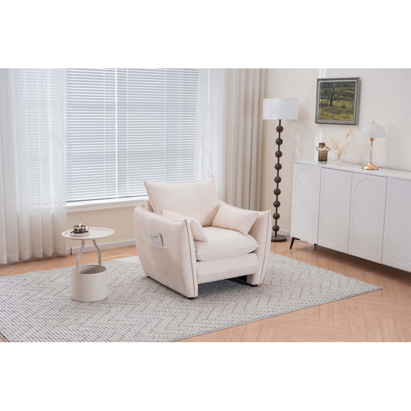 Sharp-Angle Modern Dining Chair, Beige