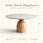 Table de salle à manger moderne en bois massif «Light Luxury»-174051034