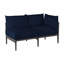 Santa Barbara 57.25" Wide Outdoor Loveseat with Cushions-490889834-490889732-528395934
