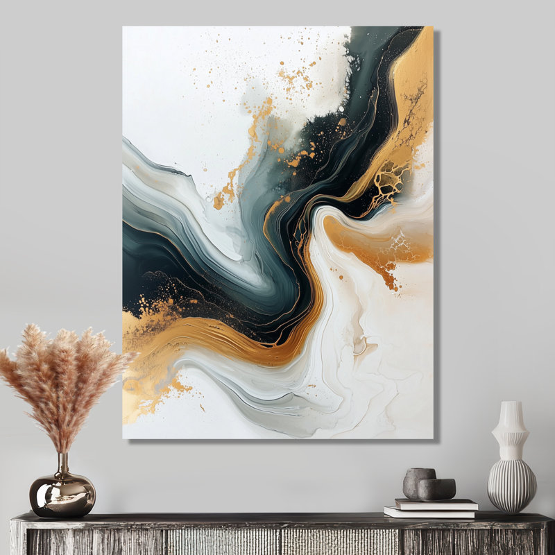 Nymir - Reproduction d'art abstrait mural, Toile tendue, Ne s’applique pas, H 20 po x l 12 po