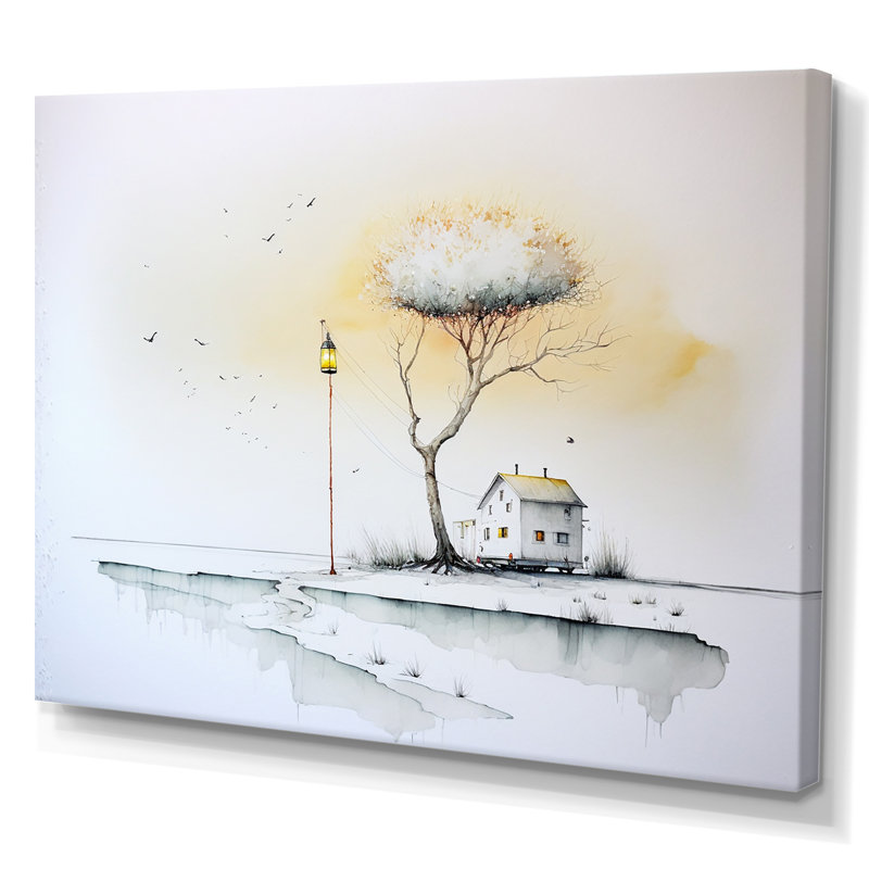 «Cloud Tree» par Little Watercolor House, reproduction sur toile, H 30 po x l 40 po x P 1,5 po, Toile tendue