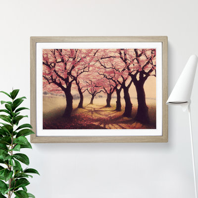Serene Cherry Blossom Trees - Single Picture Frame Painting