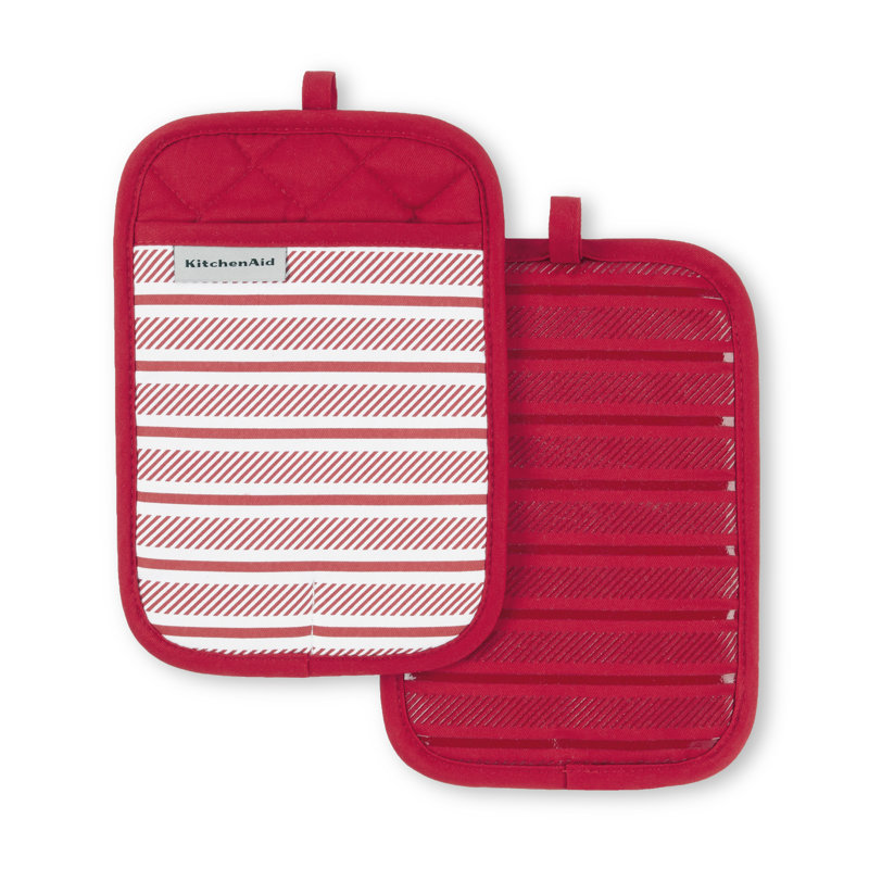 KitchenAid Albany Pot Holder Set, Passion Red