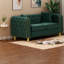 Causeuse en velours vert moderne de 63 pouces avec canapé Chesterfield Modern