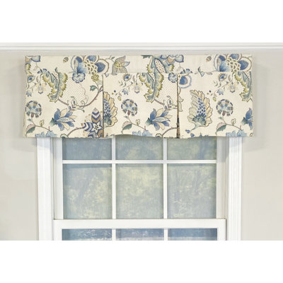 Floral Cotton Tailored 45" W Window Valance