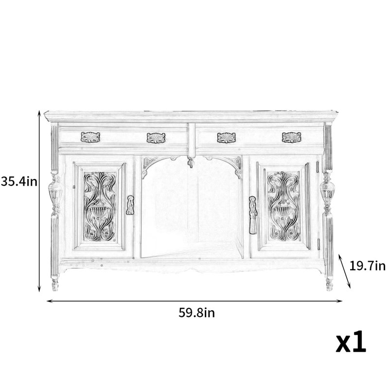Buffet décoratif de luxe nordique