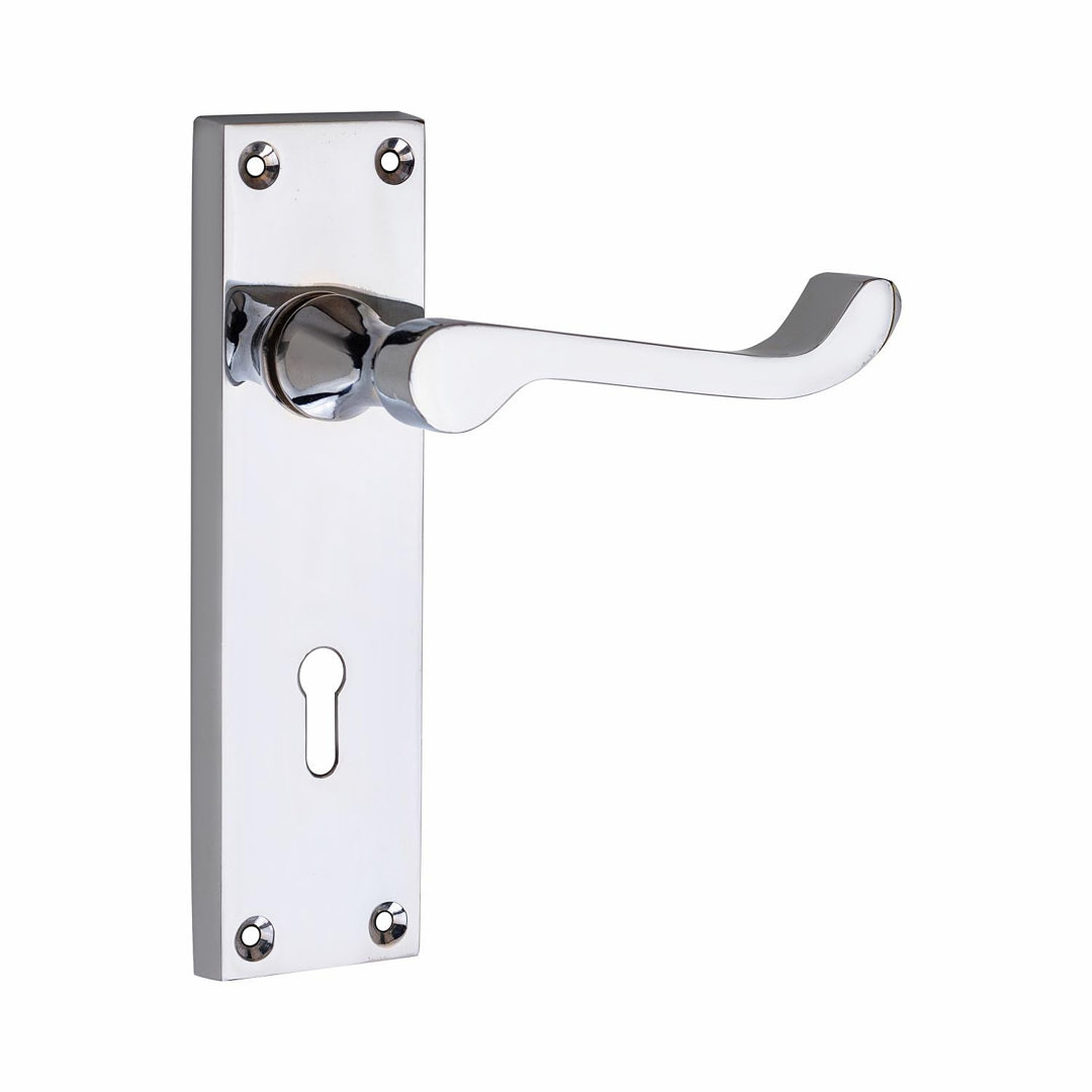 Victorian Scroll Door Handles Lock